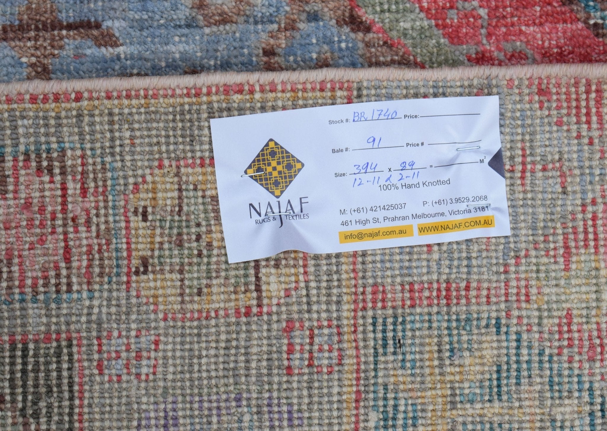 Handwoven Transitional Oushak Hallway Runner | 394 x 89 cm | 12'11" x 2'11" - Najaf Rugs & Textile