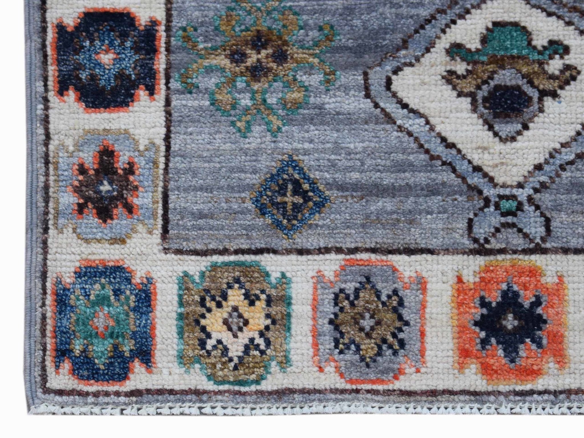 Handwoven Transitional Oushak Rug | 149 x 76 cm | 4'11" x 2'5" - Najaf Rugs & Textile