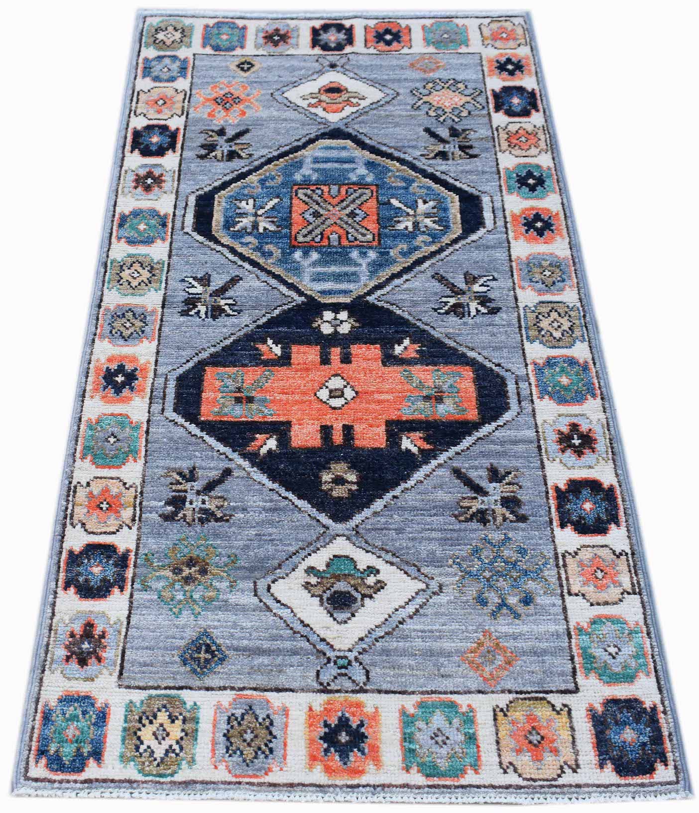 Handwoven Transitional Oushak Rug | 149 x 76 cm | 4'11" x 2'5" - Najaf Rugs & Textile