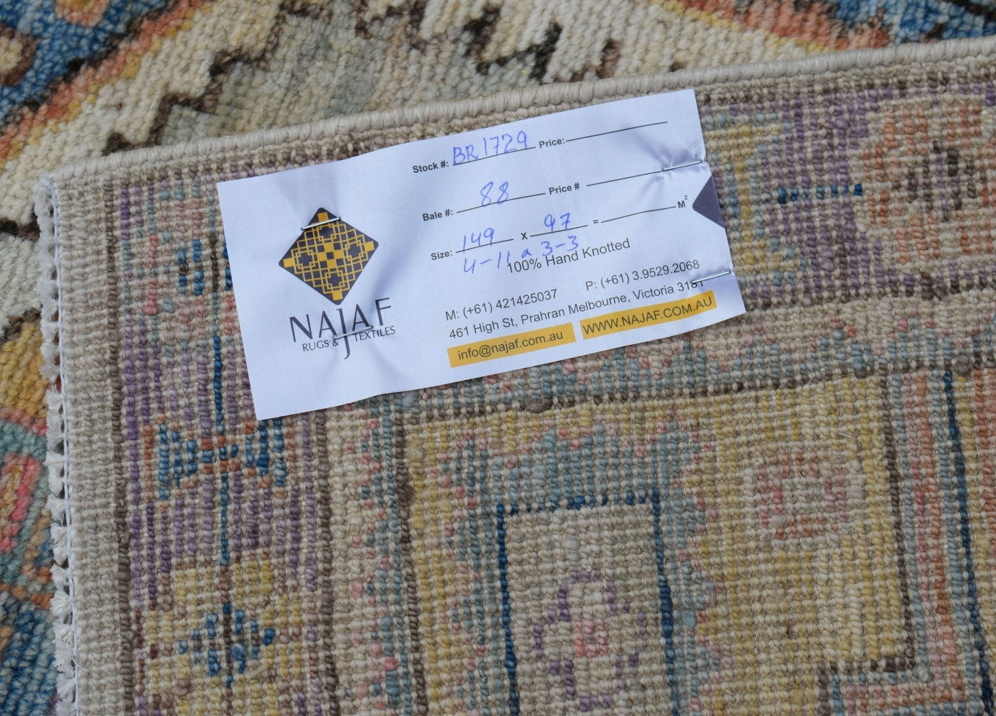 Handwoven Transitional Oushak Rug | 149 x 94 cm | 4'11" x 3'3" - Najaf Rugs & Textile