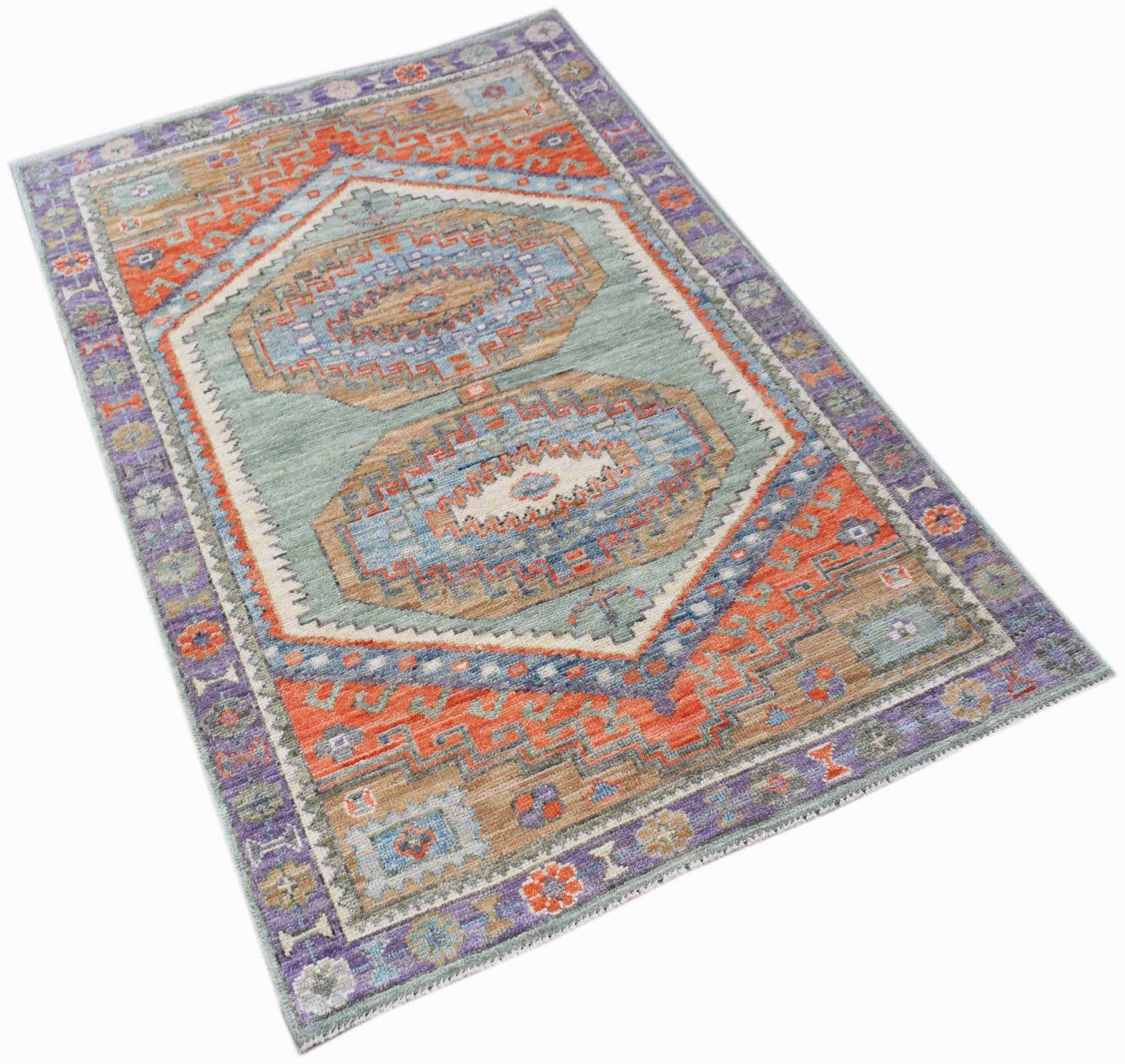 Handwoven Transitional Oushak Rug | 150 x 99 cm | 4'11" x 3'3" - Najaf Rugs & Textile