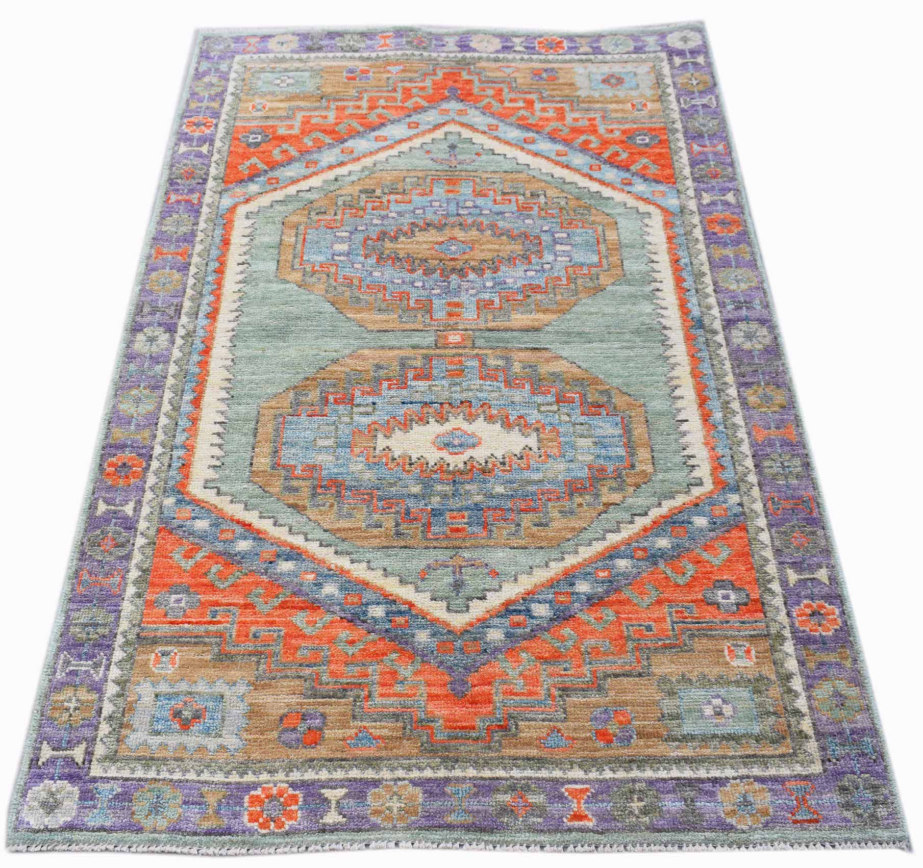 Handwoven Transitional Oushak Rug | 150 x 99 cm | 4'11" x 3'3" - Najaf Rugs & Textile