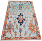 Handwoven Transitional Oushak Rug | 153 x 98 cm | 5' x 3'3" - Najaf Rugs & Textile