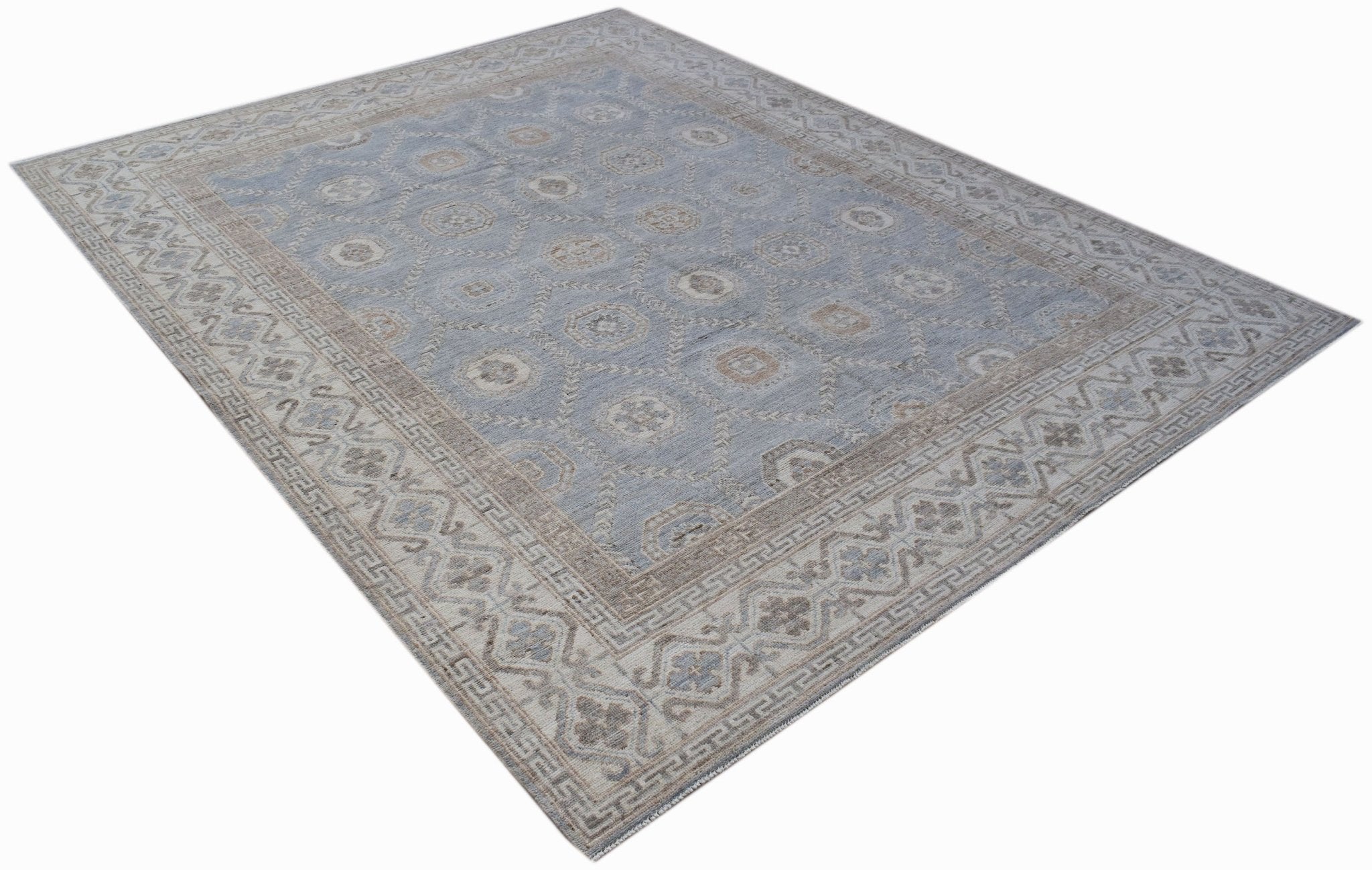 Handwoven Transitional Oushak Rug | 301 x 245 cm | 9'11" x 8'1" - Najaf Rugs & Textile