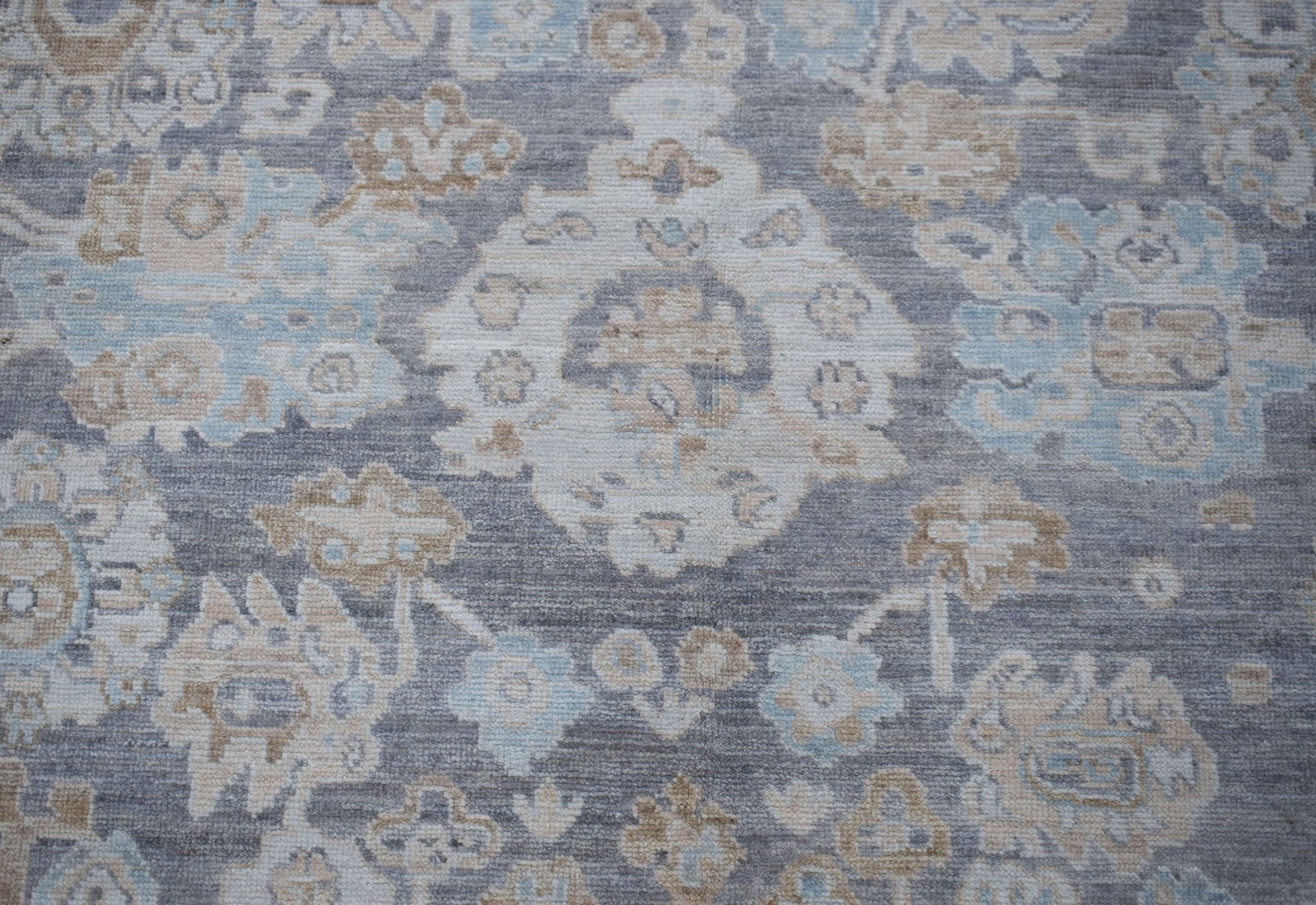 Handwoven Transitional Oushak Rug | 302 x 245 cm | 9'11" x 8' - Najaf Rugs & Textile