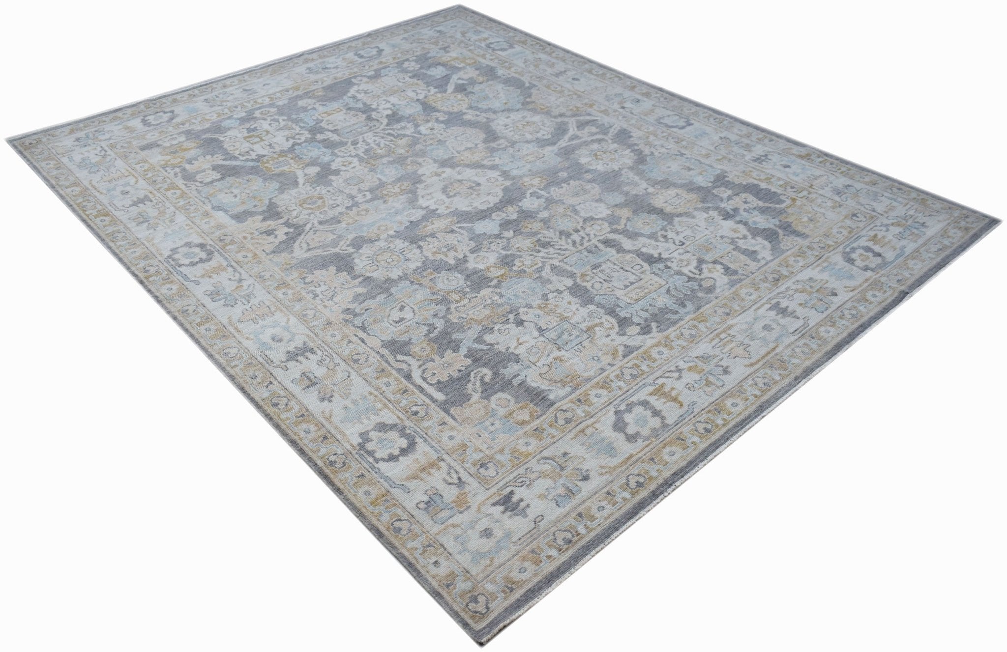 Handwoven Transitional Oushak Rug | 302 x 245 cm | 9'11" x 8' - Najaf Rugs & Textile