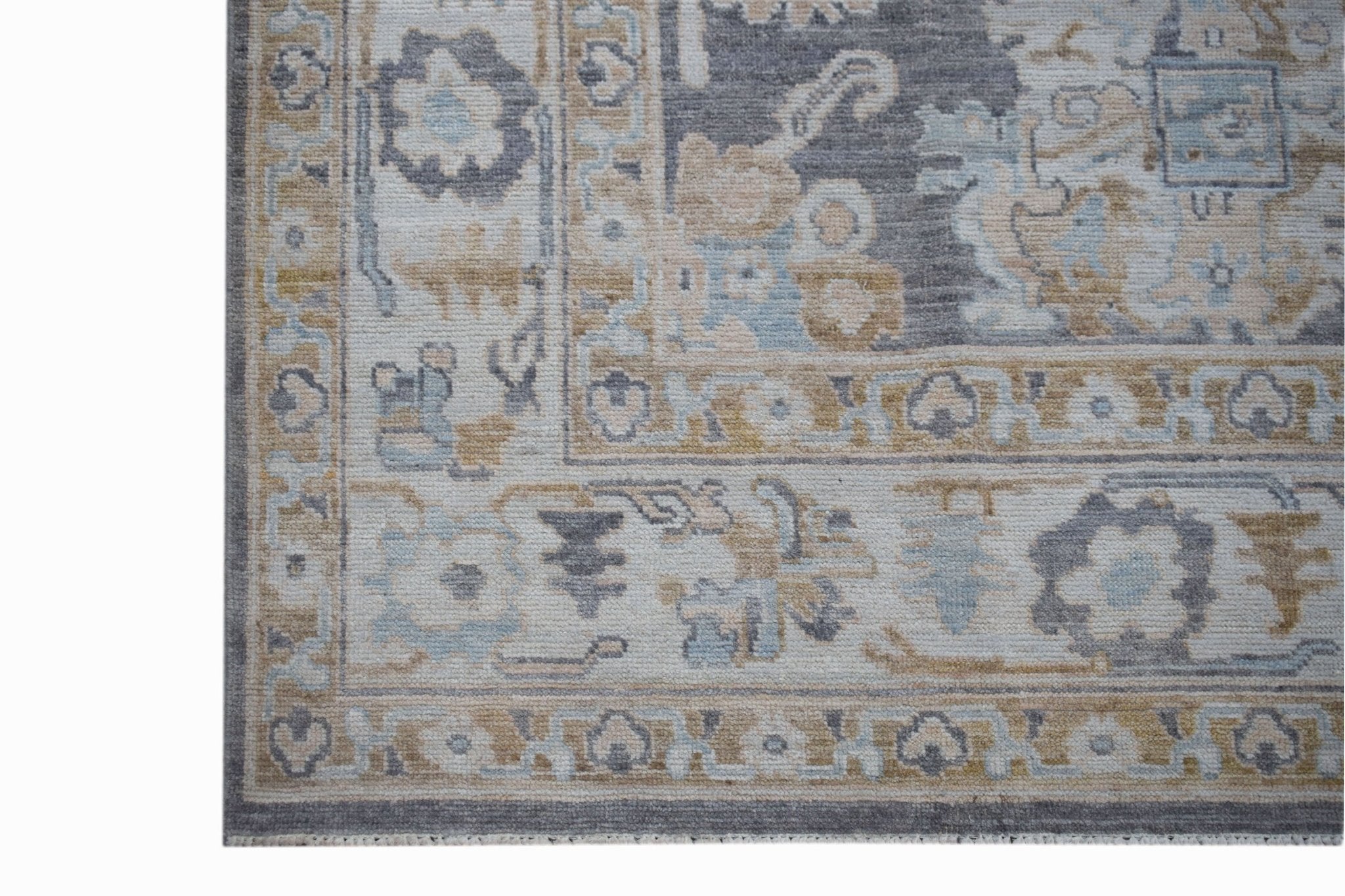 Handwoven Transitional Oushak Rug | 302 x 245 cm | 9'11" x 8' - Najaf Rugs & Textile