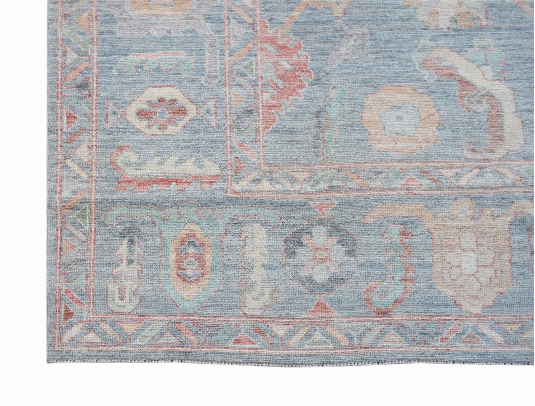 Handwoven Transitional Oushak Rug | 302 x 245 cm | 9'11" x 8'1" - Najaf Rugs & Textile