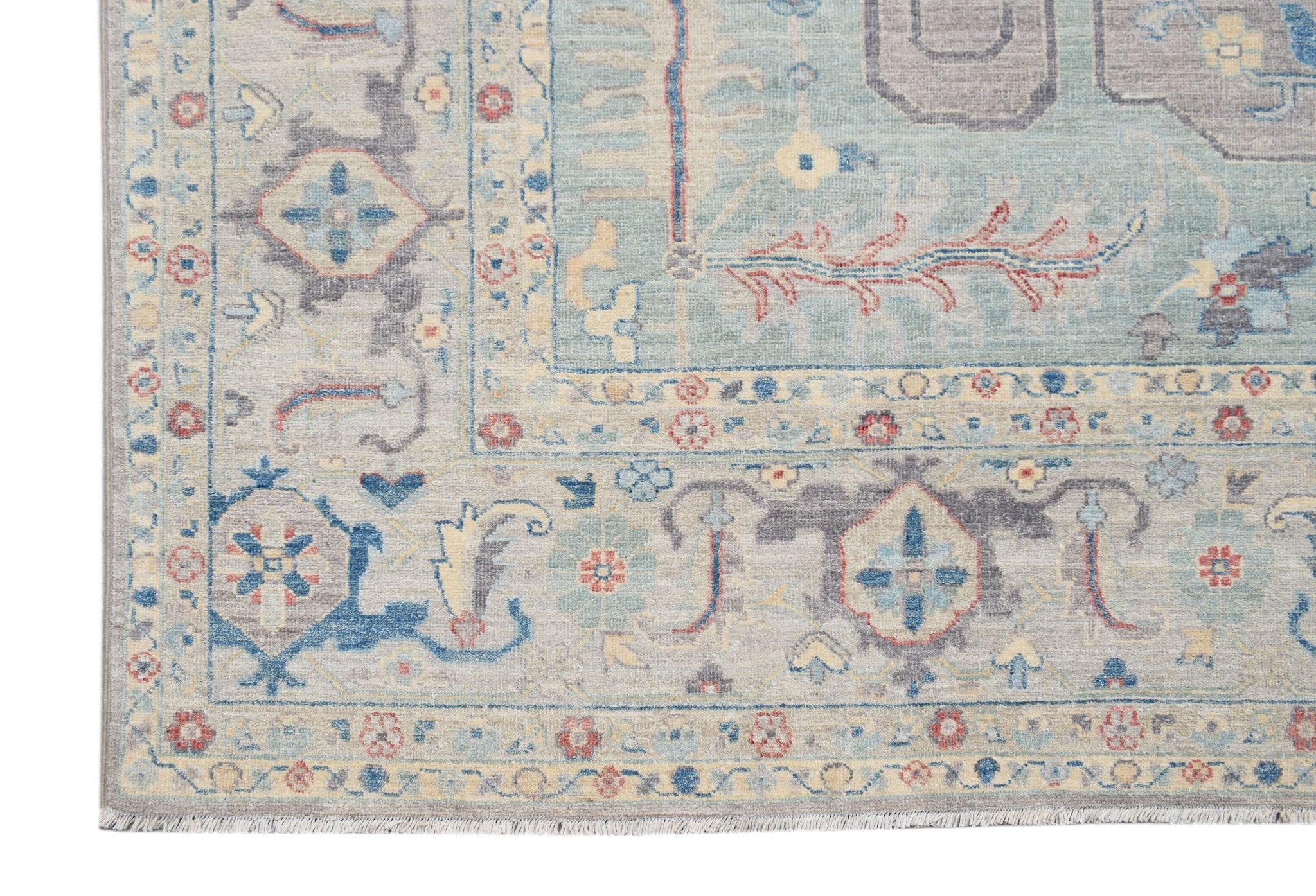 Handwoven Transitional Oushak Rug | 304 x 244 cm | 10' x 8' - Najaf Rugs & Textile