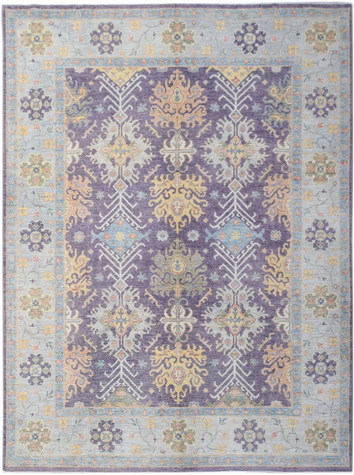 Handwoven Transitional Oushak Rug | 355 x 268 cm | 11'8" x 8'10" - Najaf Rugs & Textile