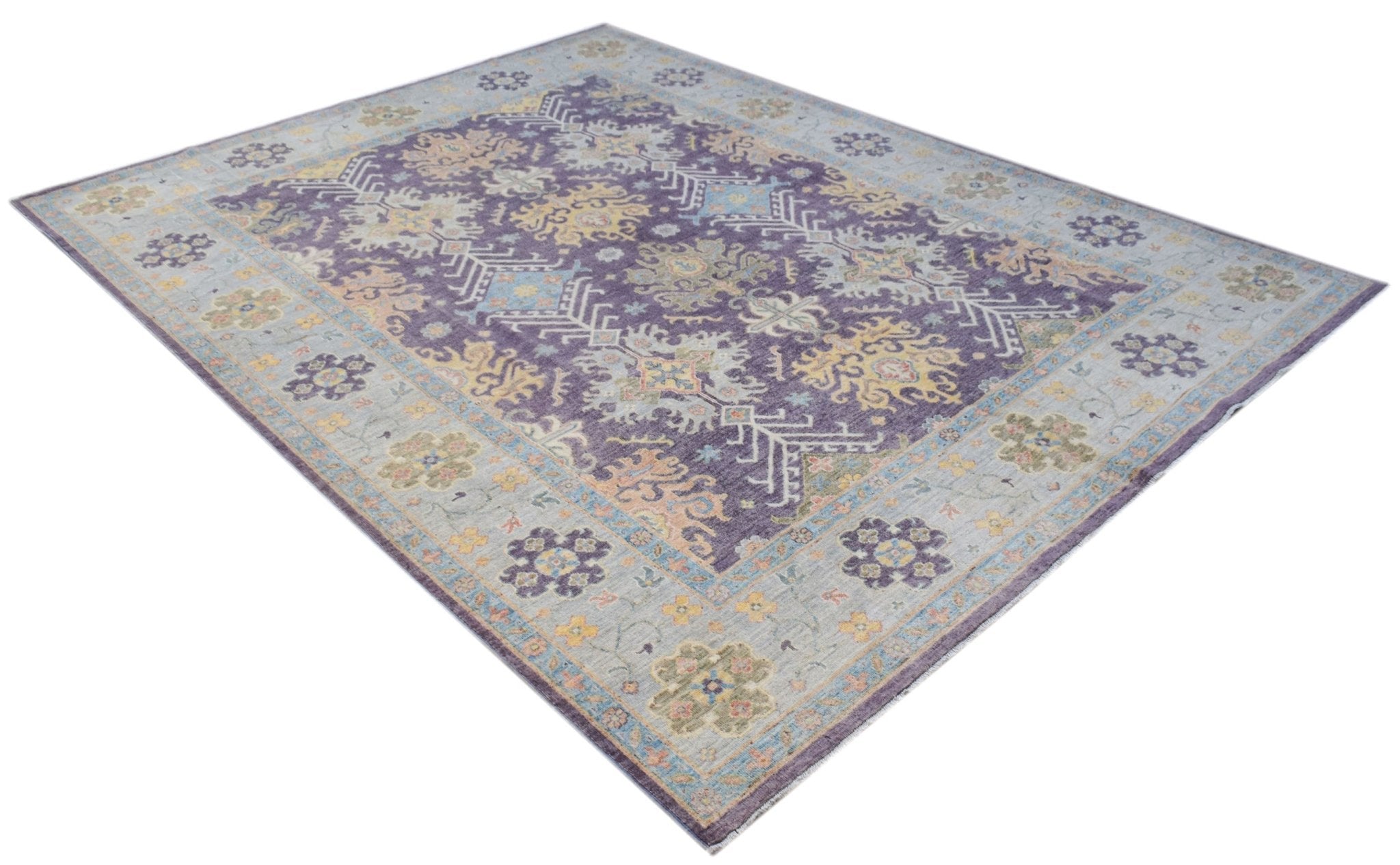 Handwoven Transitional Oushak Rug | 355 x 268 cm | 11'8" x 8'10" - Najaf Rugs & Textile