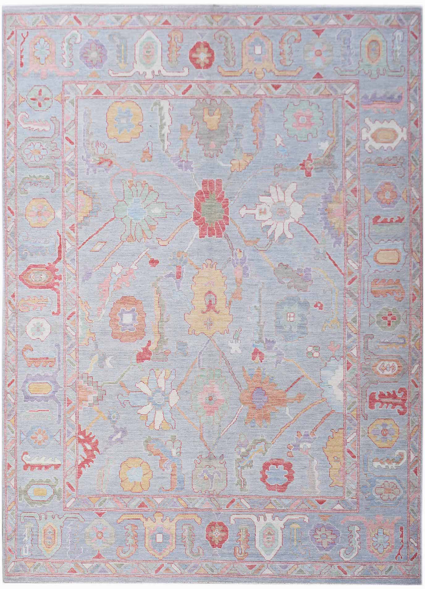 Handwoven Transitional Oushak Rug | 362 x 280 cm | 11'11" x 9'3" - Najaf Rugs & Textile