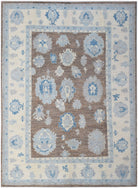 Handwoven Transitional Oushak Rug | 373 x 265 cm | 12'3" x 8'9" - Najaf Rugs & Textile