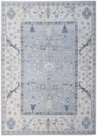 Handwoven Transitional Oushak Rug | 417 x 303 cm | 13'8" x 10' - Najaf Rugs & Textile