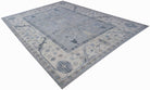 Handwoven Transitional Oushak Rug | 417 x 303 cm | 13'8" x 10' - Najaf Rugs & Textile