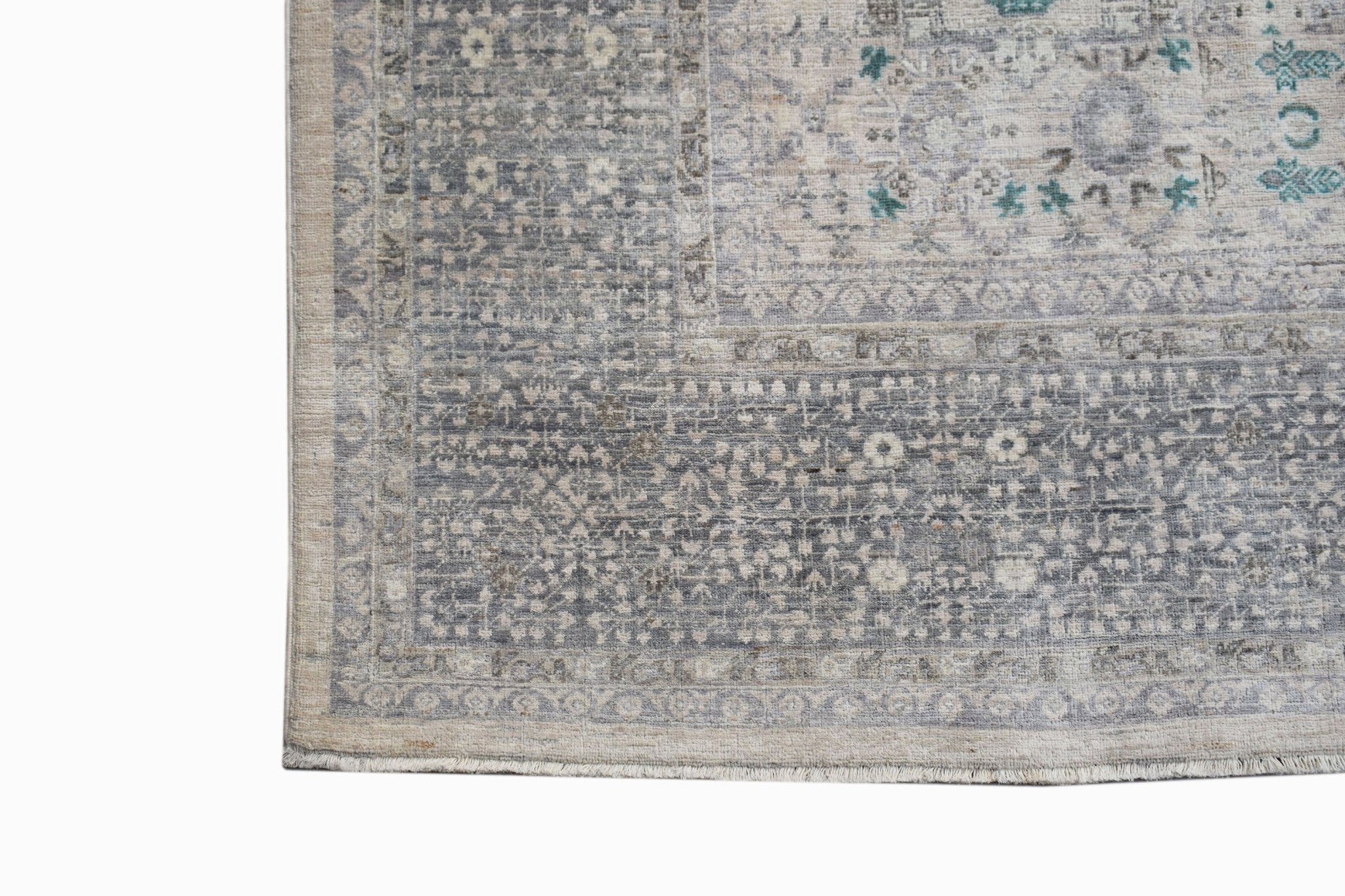 High Quality Handmade Transitional Mamluk Rug | 371 x 266 cm | 12'2" x 8'9" - Najaf Rugs & Textile