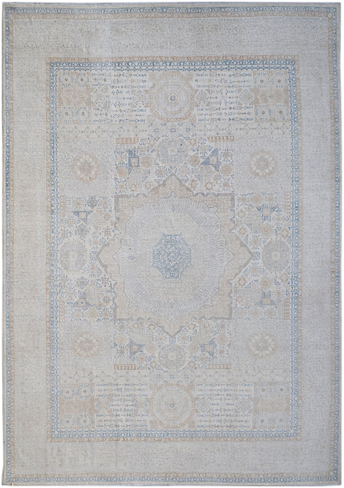 High Quality Handwoven Transitional Mamluk Rug | 375 x 266 cm | 12'4" x 8'9" - Najaf Rugs & Textile